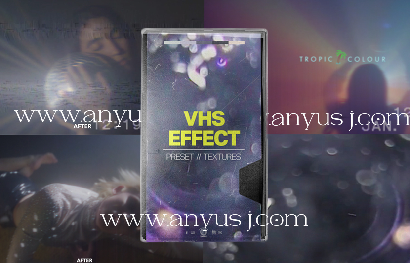 复古纹理叠加信号故障光效耀斑视频素材vhs Effect Vhs 第2393期 安鱼设计资源